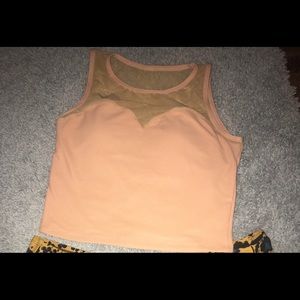 Kortni Jeane Ribbed Nude Netted Sweetheart